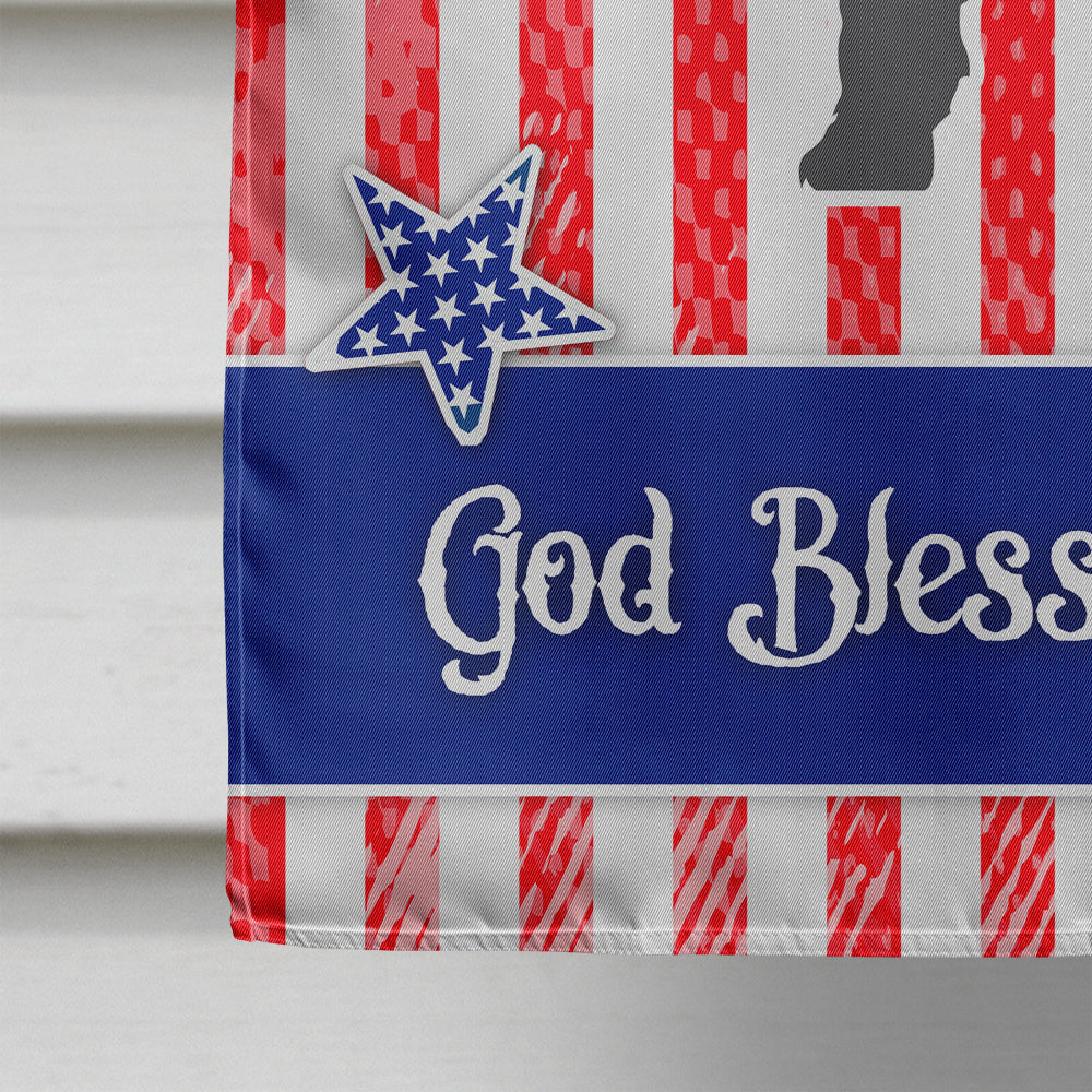 USA Patriotic Giant Schnauzer House Flag 28x40 Porch Sleeve Pole Decorative Outside Yard Banner Artwork Wall Hanging, Polyester