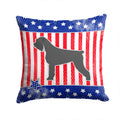 USA Patriotic Giant Schnauzer Decorative Throw Pillow 14x14 Indoor Outdoor Accent Cushion, Fabric Cover with Insert for Sofa, Bed, Porch & Living Room