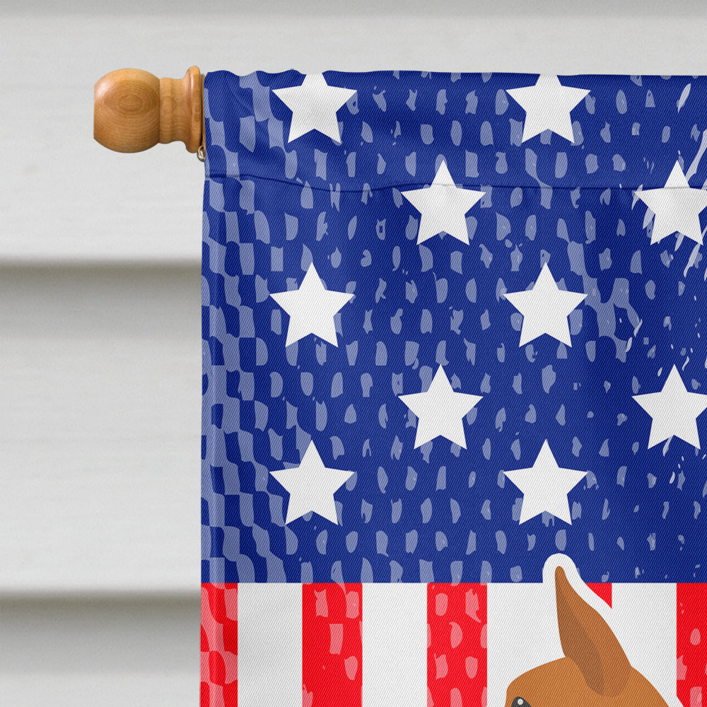 USA Patriotic Basenji House Flag 28x40 Porch Sleeve Pole Decorative Outside Yard Banner Artwork Wall Hanging, Polyester