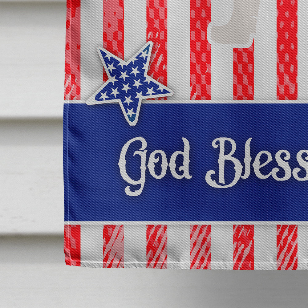 USA Patriotic Saint Bernard House Flag 28x40 Porch Sleeve Pole Decorative Outside Yard Banner Artwork Wall Hanging, Polyester