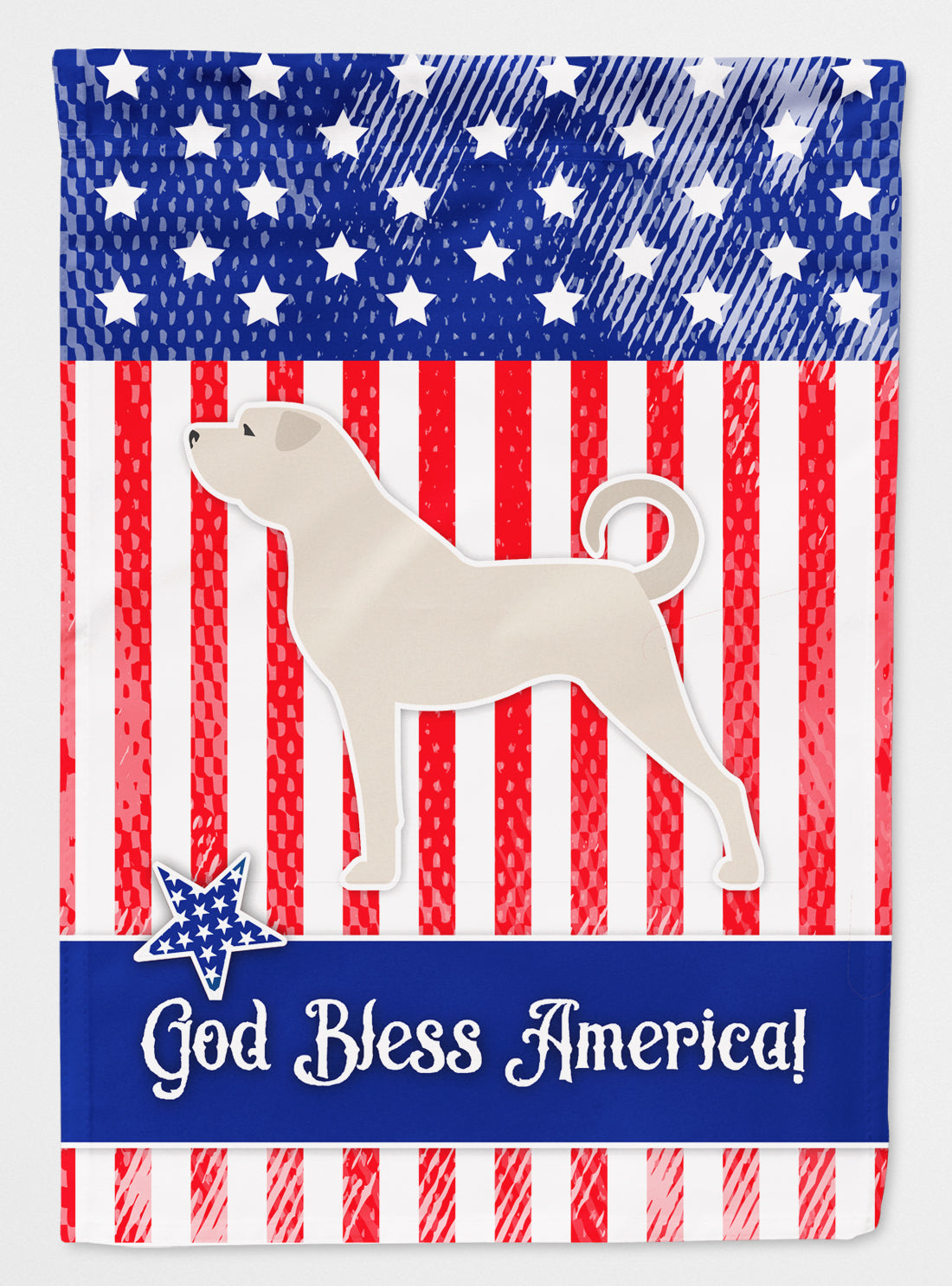 USA Patriotic Anatolian Shepherd House Flag 28x40 Porch Sleeve Pole Decorative Outside Yard Banner Artwork Wall Hanging, Polyester