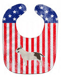 USA Patriotic Bull Terrier Baby Bib Easy-Clean Baby Bib Baby Feeding Accessory Baby Mealtime Essential, 10 x 13, Multicolor