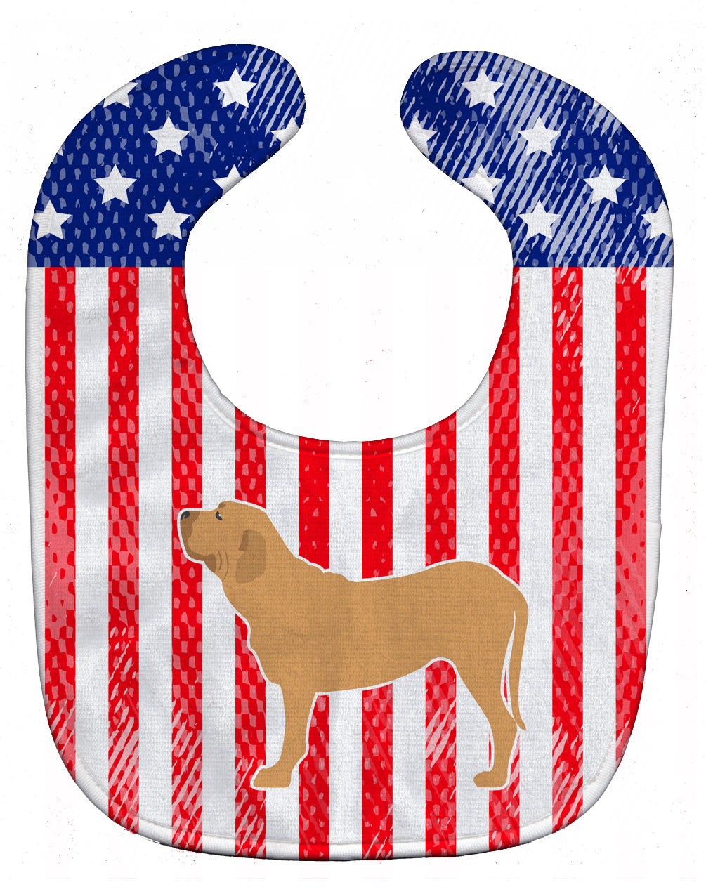 USA Patriotic Fila Brasileiro Baby Bib Easy-Clean Baby Bib Baby Feeding Accessory Baby Mealtime Essential, 10 x 13, Multicolor