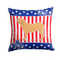 USA Patriotic Fila Brasileiro Decorative Throw Pillow 14x14 Indoor Outdoor Accent Cushion, Fabric Cover with Insert for Sofa, Bed, Porch & Living Room