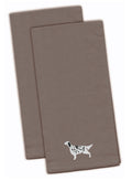 English Setter Gray Embroidered Towel Set of 2