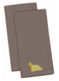 Cocker Spaniel Gray Embroidered Towel Set of 2