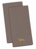 Pharaoh Hound Gray Embroidered Towel Set of 2