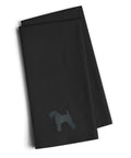 Kerry Blue Terrier Black Embroidered Towel Set of 2 Decorative Bathroom Guest Hand Towel for Hand, Face, Tea, Dishcloth, 19 X 25, Black