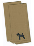 Kerry Blue Terrier Tan Embroidered Towel Set of 2 Decorative Bathroom Guest Hand Towel for Hand, Face, Tea, Dishcloth, 19 X 25, Tan