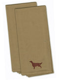 Irish Setter Tan Embroidered Towel Set of 2 Decorative Bathroom Guest Hand Towel for Hand, Face, Tea, Dishcloth, 19 X 25, Tan
