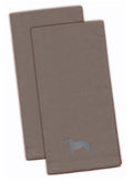 Scottish Deerhound Gray Embroidered Towel Set of 2