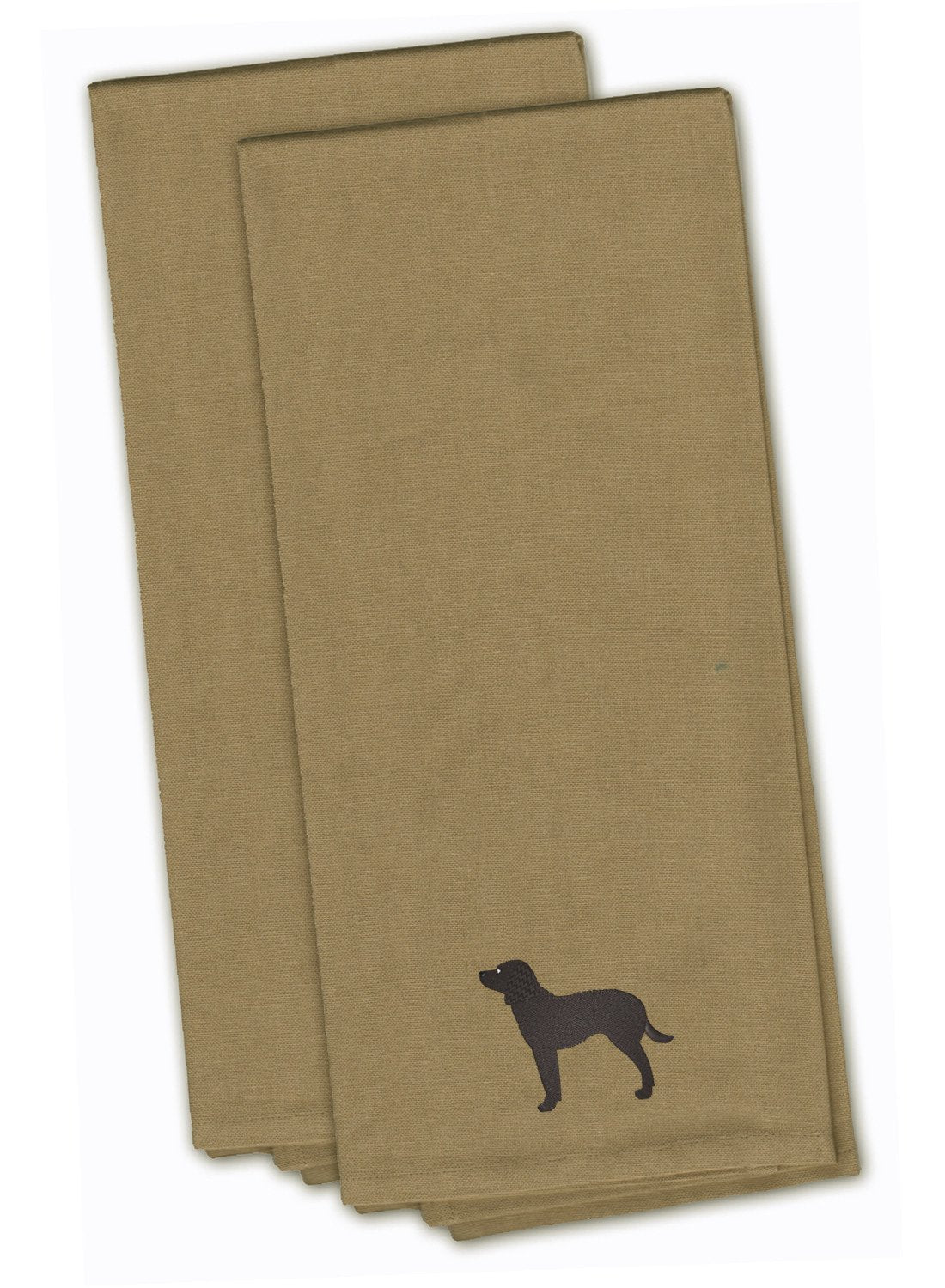 American Water Spaniel Tan Embroidered Towel Set of 2 Decorative Bathroom Guest Hand Towel for Hand, Face, Tea, Dishcloth, 19 X 25, Tan