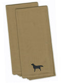 Black Labrador Retriever Tan Embroidered Towel Set of 2 Decorative Bathroom Guest Hand Towel for Hand, Face, Tea, Dishcloth, 19 X 25, Tan