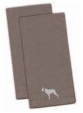German Wirehaired Pointer Gray Embroidered Towel Set of 2