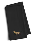 English Cocker Spaniel Black Embroidered Towel Set of 2 Decorative Bathroom Guest Hand Towel for Hand, Face, Tea, Dishcloth, 19 X 25, Black