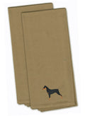 German Pinscher Tan Embroidered Towel Set of 2 Decorative Bathroom Guest Hand Towel for Hand, Face, Tea, Dishcloth, 19 X 25, Tan