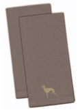 Italian Greyhound Gray Embroidered Towel Set of 2