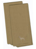 Italian Greyhound Tan Embroidered Towel Set of 2 Decorative Bathroom Guest Hand Towel for Hand, Face, Tea, Dishcloth, 19 X 25, Tan