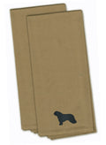 Spanish Water Dog Tan Embroidered Towel Set of 2 Decorative Bathroom Guest Hand Towel for Hand, Face, Tea, Dishcloth, 19 X 25, Tan