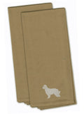 Pyrenean Shepherd Tan Embroidered Towel Set of 2 Decorative Bathroom Guest Hand Towel for Hand, Face, Tea, Dishcloth, 19 X 25, Tan