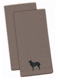 Croatian Sheepdog Gray Embroidered Towel Set of 2