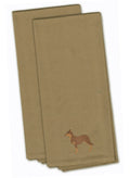 Australian Kelpie Dog Tan Embroidered Towel Set of 2 Decorative Bathroom Guest Hand Towel for Hand, Face, Tea, Dishcloth, 19 X 25, Tan