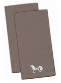 Chinese Crested Gray Embroidered Towel Set of 2