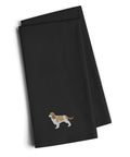 Cavalier King Charles Spaniel Black Embroidered Towel Set of 2 Decorative Bathroom Guest Hand Towel for Hand, Face, Tea, Dishcloth, 19 X 25, Black