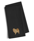 Chow Chow Black Embroidered Towel Set of 2 Decorative Bathroom Guest Hand Towel for Hand, Face, Tea, Dishcloth, 19 X 25, Black