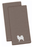 Samoyed Gray Embroidered Towel Set of 2