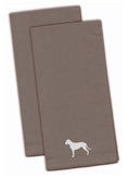 Dogo Argentino Gray Embroidered Towel Set of 2