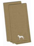 Dogo Argentino Tan Embroidered Towel Set of 2 Decorative Bathroom Guest Hand Towel for Hand, Face, Tea, Dishcloth, 19 X 25, Tan