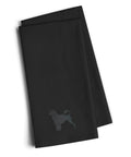 Portuguese Water Dog Black Embroidered Towel Set of 2 Decorative Bathroom Guest Hand Towel for Hand, Face, Tea, Dishcloth, 19 X 25, Black