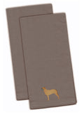 Bullmastiff Gray Embroidered Towel Set of 2