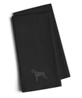 Giant Schnauzer Black Embroidered Towel Set of 2 Decorative Bathroom Guest Hand Towel for Hand, Face, Tea, Dishcloth, 19 X 25, Black