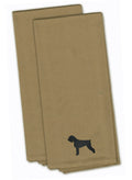 Giant Schnauzer Tan Embroidered Towel Set of 2 Decorative Bathroom Guest Hand Towel for Hand, Face, Tea, Dishcloth, 19 X 25, Tan