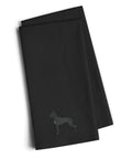 Great Dane Black Embroidered Towel Set of 2 Decorative Bathroom Guest Hand Towel for Hand, Face, Tea, Dishcloth, 19 X 25, Black