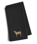 Fila Brasileiro Black Embroidered Towel Set of 2 Decorative Bathroom Guest Hand Towel for Hand, Face, Tea, Dishcloth, 19 X 25, Black