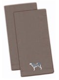Siberian Husky Gray Embroidered Towel Set of 2