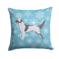 Winter Snowflake English Setter Decorative Throw Pillow 14x14 Indoor Outdoor Accent Cushion, Fabric Cover with Insert for Sofa, Bed, Porch & Living Room