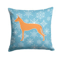 Winter Snowflake Pharaoh Hound Decorative Throw Pillow 14x14 Indoor Outdoor Accent Cushion, Fabric Cover with Insert for Sofa, Bed, Porch & Living Room