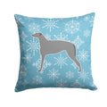 Winter Snowflake Scottish Deerhound Decorative Throw Pillow 14x14 Indoor Outdoor Accent Cushion, Fabric Cover with Insert for Sofa, Bed, Porch & Living Room