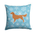 Winter Snowflake Golden Retriever Decorative Throw Pillow 14x14 Indoor Outdoor Accent Cushion, Fabric Cover with Insert for Sofa, Bed, Porch & Living Room