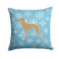 Winter Snowflake Italian Greyhound Decorative Throw Pillow 14x14 Indoor Outdoor Accent Cushion, Fabric Cover with Insert for Sofa, Bed, Porch & Living Room