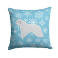 Winter Snowflake Spanish Water Dog Decorative Throw Pillow 14x14 Indoor Outdoor Accent Cushion, Fabric Cover with Insert for Sofa, Bed, Porch & Living Room