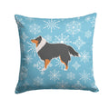 Winter Snowflake Sheltie/Shetland Sheepdog Decorative Throw Pillow 14x14 Indoor Outdoor Accent Cushion, Fabric Cover with Insert for Sofa, Bed, Porch & Living Room