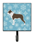 Winter Snowflake Boston Terrier Leash or Key Holder Wall Hooks, Key Hooks Holder, Coat Rack Wall Mount, Coat Hooks, Hooks for Hanging Keys, Towels, Aprons, Leashes