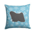 Winter Snowflake Puli Decorative Throw Pillow 14x14 Indoor Outdoor Accent Cushion, Fabric Cover with Insert for Sofa, Bed, Porch & Living Room
