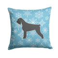 Winter Snowflake Giant Schnauzer Decorative Throw Pillow 14x14 Indoor Outdoor Accent Cushion, Fabric Cover with Insert for Sofa, Bed, Porch & Living Room