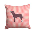 American Water Spaniel Checkerboard Pink Decorative Throw Pillow 14x14 Indoor Outdoor Accent Cushion, Fabric Cover with Insert for Sofa, Bed, Porch & Living Room
